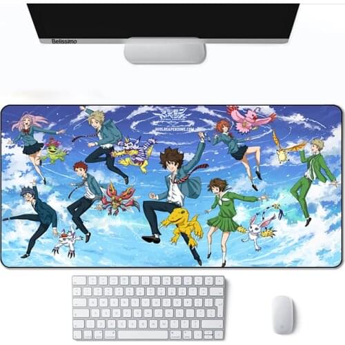 Anime Hot Digimon Mouse Pad gaming accessories speed mini pc Gamer desk Mat Laptop Keyboard Table tapis souris mousepad 90x40