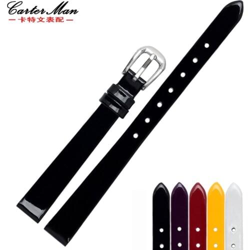 New High quality 6mm 8mm 10mm Genuine leather small size watchband watch strap for Fossi Womens Bracelet