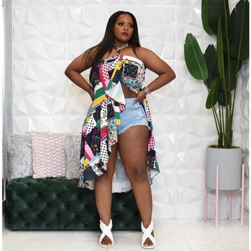 RMSFE 2021 Ladies Large Fashion Sexy Casual Two Wear Printed Split Simple Temperament Skirt