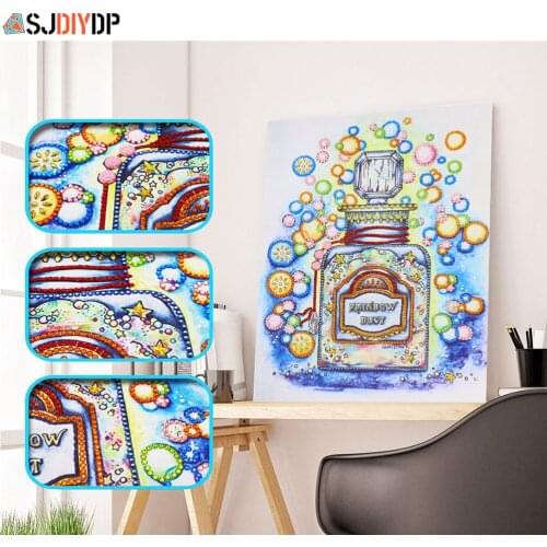 SJDIYDP 5D Diy Part Diamond Embroidery Perfume Wings Hot Air Balloon Special Shaped Diamond Painting Of Rhinestones Cross Stitch
