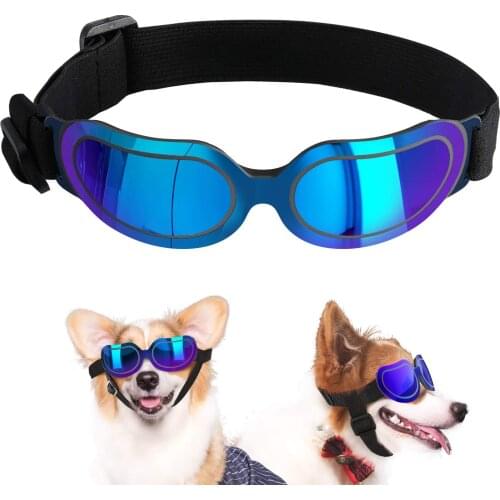 Dog Goggles,Small Dog Sunglasses Waterproof Windproof Protection,Eye Wear Protection with Adjustable Band for Doggy,Puppy & Cat
