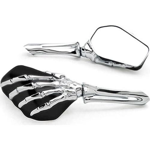 Brand new Black/Chrome Custom Motorcycle Skeleton Mirrors For Suzuki Boulevard C109R C50 C90