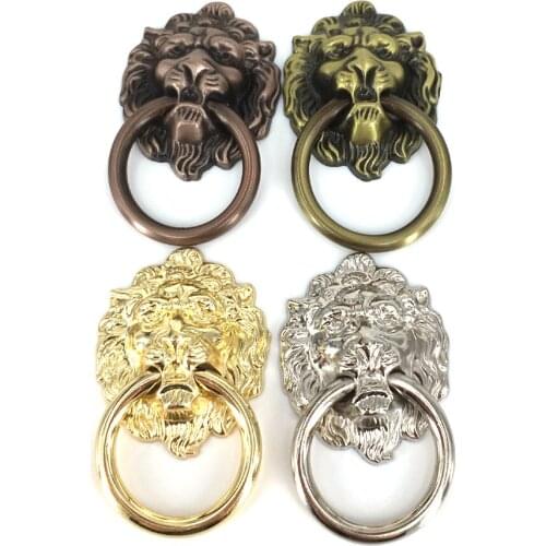 Vintage Lion Head Furniture Door Pull Handle Cabinet Dresser Drawer Knobs