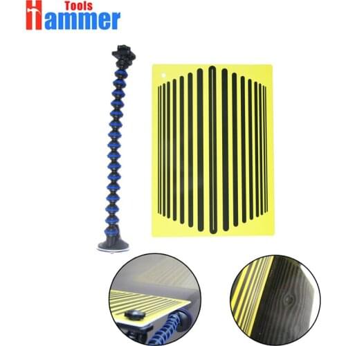 Yellow Lined Dent Board With Suction Base For Reading Dents Outdoors car dent KING Tools