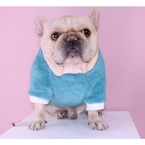 Tiger Dog Winter Pet Dog Clothes For Bulldog French Fighting Pug Dog Two Feet Plush Thicken Cotton Wool Clothing Autumn T-shirt