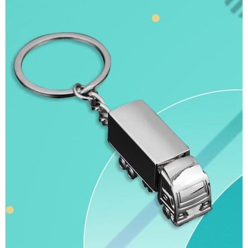 1 Pcs Car Advertising Waist Hanging Key Ring Chain Pendant Accessories Creative Gift Stereo Truck Model Metal Key Chain