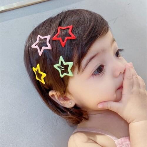 10 Pcs Pack Luminous Candy Colors Baby Star BB Hairpins Girls Kids Children Hair Clips Barrettes Accessories Headwear Headdress
