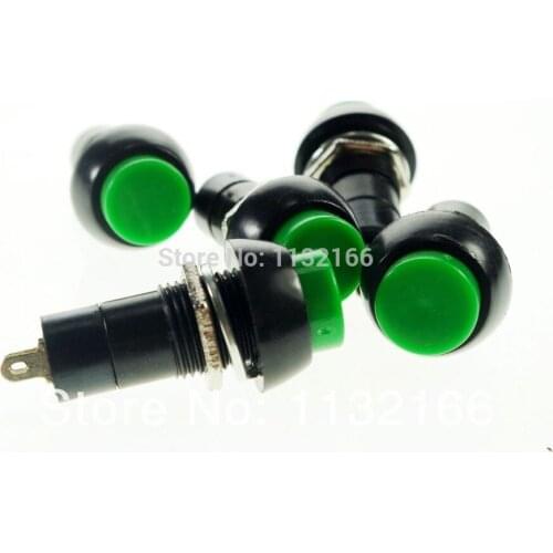 12mm Hole Green NO 2 Pin SPST Momentary Push Button Switch