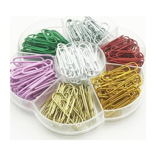 200pcs 8 Colors Mini Paperclips Office Simple Easy Plain Paper Clips 29mm School Stationery Supplies Accessories OPP Bag Package
