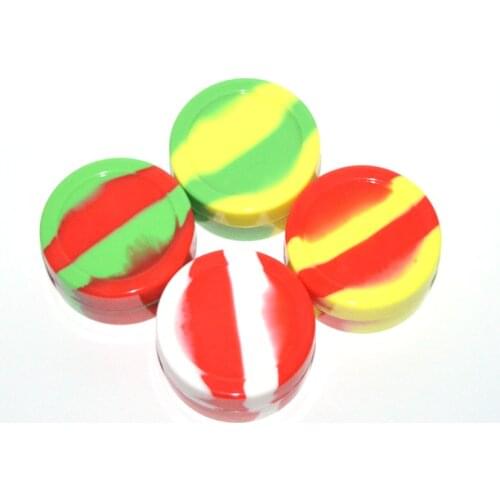 22ML Wax Dry Herb Jars Round Shape Silicone Container Nonsolid Color Pure Color for Wax Dab Wax Container E Cigarette