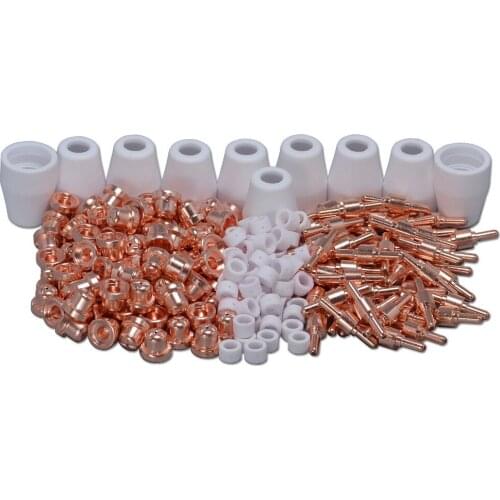 40A PT-31 LG-40 Plasma Tip PT31 Air Plasma Cutter Cutting Torch Electrode Nozzle 210Pcs