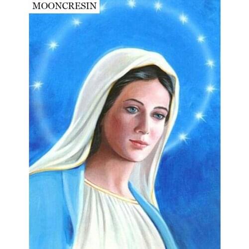 5D Diy round Diamond Painting Full 3D Embroidery Cross Stitch Kits Religious Icons Diamond Mosaic Portrait Needlework Crafts