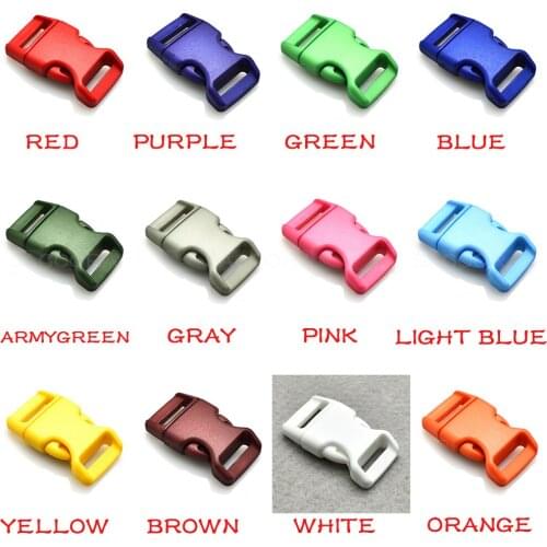 960pcs/pack 5/8'' Plastic Colorful Contoured Side Release Buckles Webbing Size 16mm For Paracord Bracelets