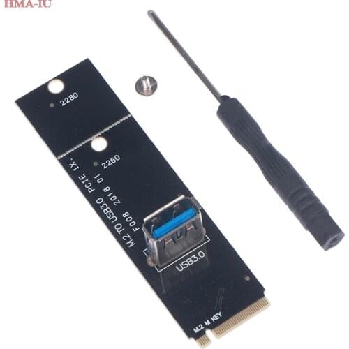 M.2 To PCI-E Channel USB 3.0 Transfer PCI-E Riser Card Adapter For Mining Machin