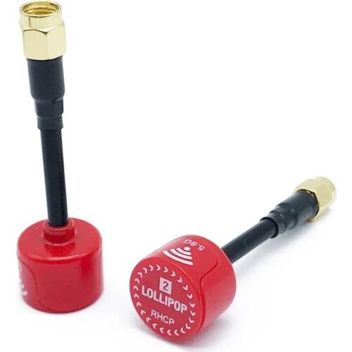 5.8Ghz Lollipop2 3dBi RHCP Antenna red Long Directional high gain FPV Antenna SMA/RP-SMA for RC FPV Racing Drone Spare Parts
