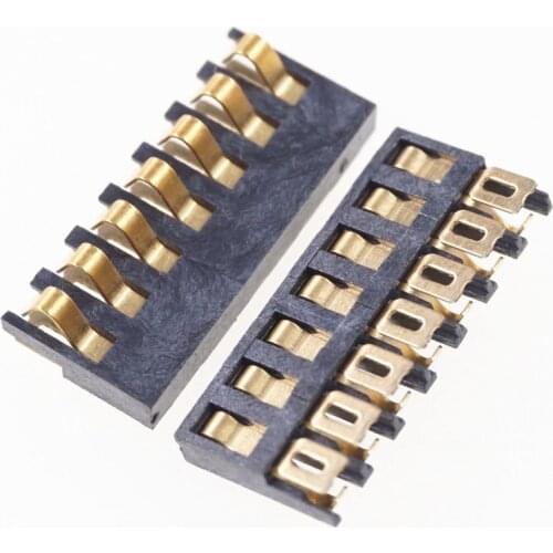 50pcs Surface Mount Spring Battery Connector 7 Pins 2.0 mm pitch Male contact 12V 2.0A SMT Straight Reflow solder RoHS Reach