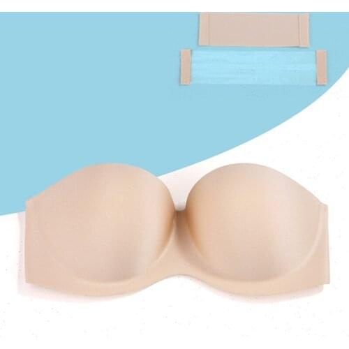 1/2 Cup Sexy Strapless Seamless Bras Invisible Breathable Wrapped Chest Underwear Wedding Dress Bridesmaid Lingerie 2021 Fashion