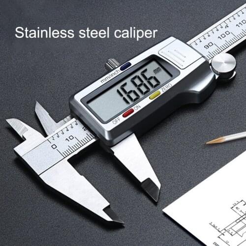 Electronic Digital Plastic Stainless Steel Vernier Calipers 0-150mm Precision Micrometer Pachometer Measuring Instrument Gauges