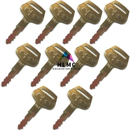 2PCS Excavator Heavy Equipment 787 Ignition Key for PC200 engine
