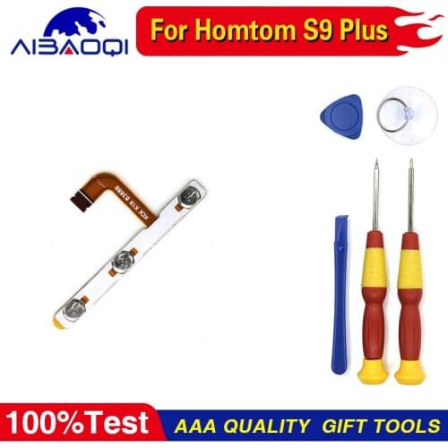 Power on/off+ Volume FPC Key Up/down Button Flex Cable FPC for Homtom S9 Plus Phone Perfect Replacement Parts Free Tools