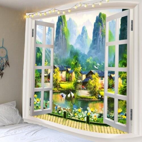 Beautiful landscape tapestry bohemian hippie style wall hanging living room bedroom dormitory decoration big blanket