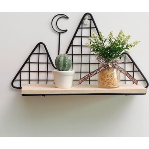 Creative wall shelf wall Decorative Shelves Mountain shape Storage Rack No punching Mounted Storage Rack Room decoration shelf