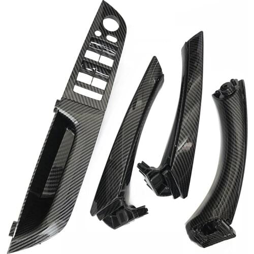 LHD RHD Carbon Fiber Interior Door Armrest Pull Handle For BMW 3 Series E90 E91 316 318 320 325 328i 2004-2012