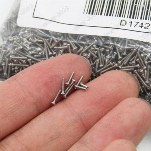 100pcs 1.4 x6mm Mini Screw GB818 304 A2 Stainless Steel Cross Pan Head Micro Small Wood Screws