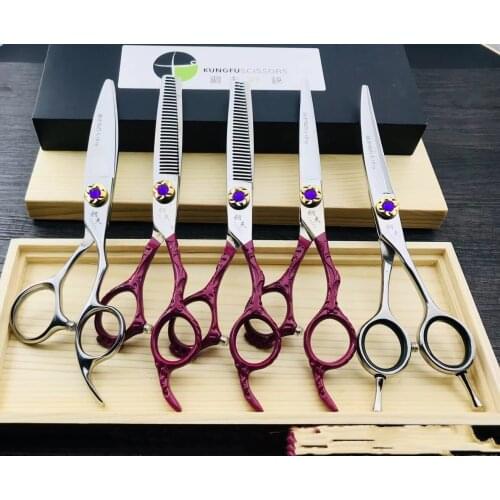 6 Professional Hair Salon Structure Scissors Set Cutting Barber Haircut Thinning Shear Scissors Hairdressing Hair Tools Scissors