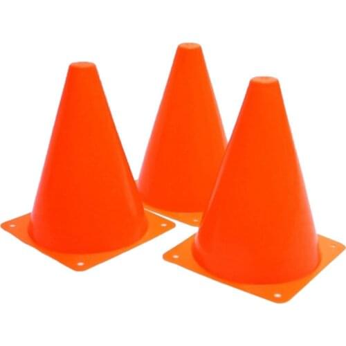 Plastic Traffic Cones - 12 Pack of Multipurpose Construction Theme Party Sports Activity Cones for Kids Outdoor and Indoor Gamin
