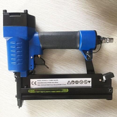 SAT1672 SF5040 Air Nails Gun 2 In 1 Framing Pneumatic Nail Stapler Gun Set Gauge Brad Nails For Wood Working