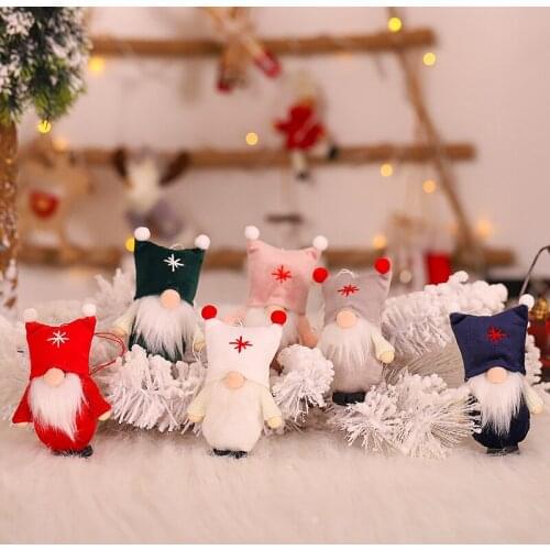 Xmas Tree Hanging Ornament Craft Doll Christmas Faceless Old Man Christmas Party Home Decoration Pendant Kid Gift Ornament Doll