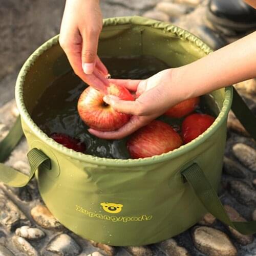 20L Outdoor Portable Travel Folding Folding Camping Washbasin Basin Bucket Sink Washing Bag Ultra-light Water Bucket