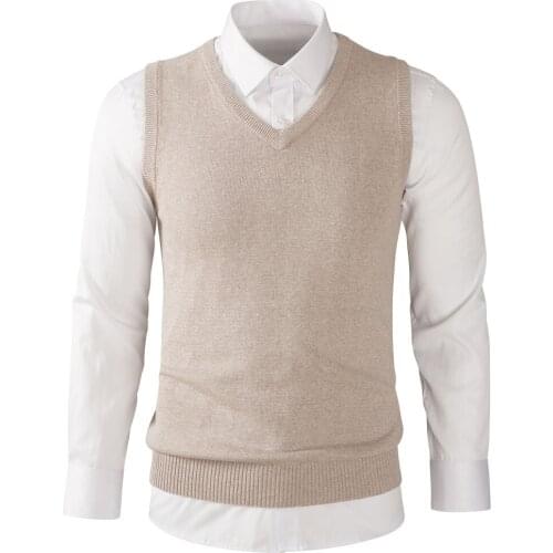 Slim pullover men sweater cotton sleeveless vest male sweater high quality casual boys vests waistcoats knitting sweater men