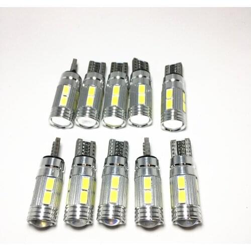 10PCS T10 LED 194 W5W 10 SMD 5630 white LED Light Canbus Parking Car Auto T10 LED Car Side Light Bulb No Error led Light 12V