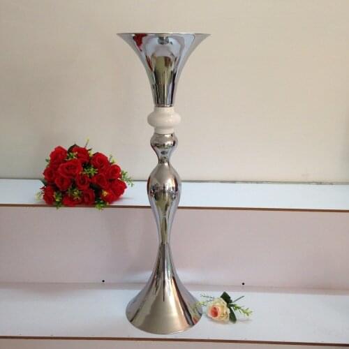Height 87cm /34" Silver Table Flower Vase Golden Table Centerpiece Table Decor Wedding Decoration 10PCS/LOT Wedding Lead Roads