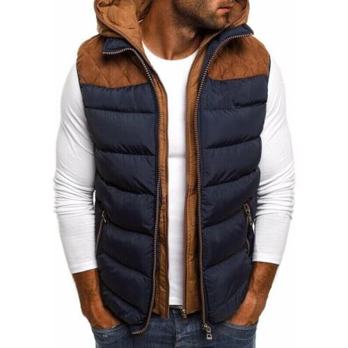 Winter Mens Sleeveless Vest Jacket Slim Fit Coat Men Warm Hooded Waistcoat Tops Fashionable Versatile 2020 Hot New
