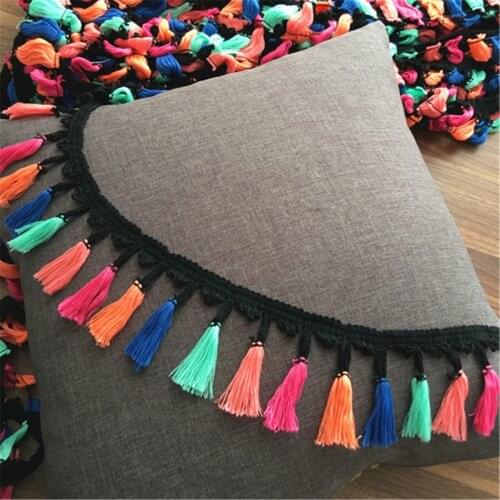 1 Yard 7.5cm Colorful Tassel Fringe Trim Braid Lace Ribbon Sewing DIY Crafts