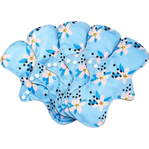 Large 5pcs bamboo charcoal washable aunt towel sanitary pad menstrual period sanitary napkin