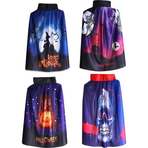 Halloween Printed Cloak, Unisex Velvet Hooded Cape Halloween Costume for Halloween Prop