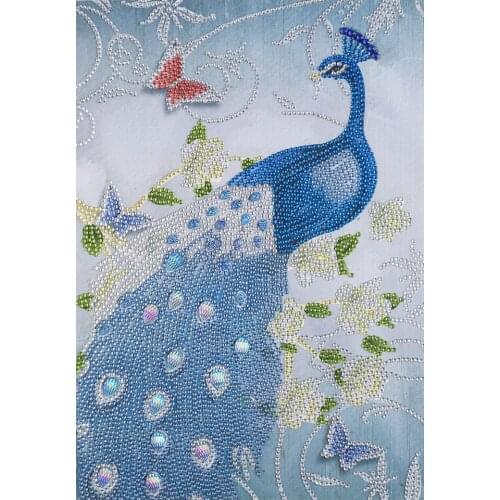 DIY Peacock Diamond Painting 5D Special Shaped Crystal Rhinestone