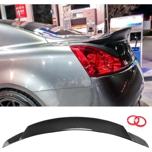 JDM Carbon Fiber Car Rear Spoiler Rear wing spoiler fit for INFINITI G Series G37 V36 Q60 2 DOOR COUPE MODEL 2008-2013