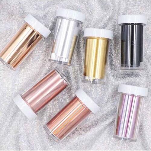 Shiny Women Nail Foil Gold Silver Laser Manicure Nail Art Transfer Sticker Tips Nail Art Tools Accessories Dropship Hot Sale