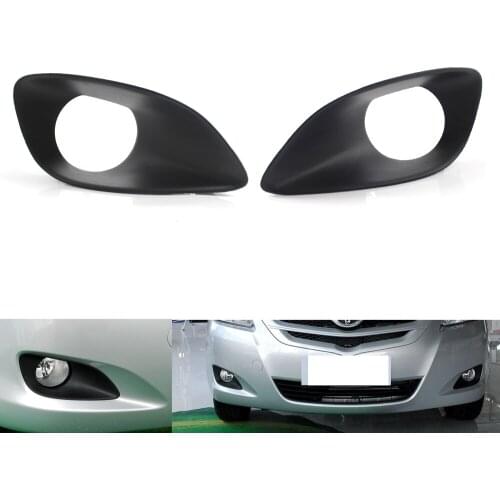 Pair Black ABS Fog Light Grille For Toyota Vios 4DR 06-11 Sedan Hatchback