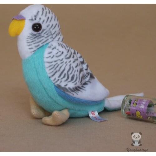 Simulation Birds Budgies Plush Toy light Blue Super Kawaii Parrot Doll ChildrenS Toys Gift