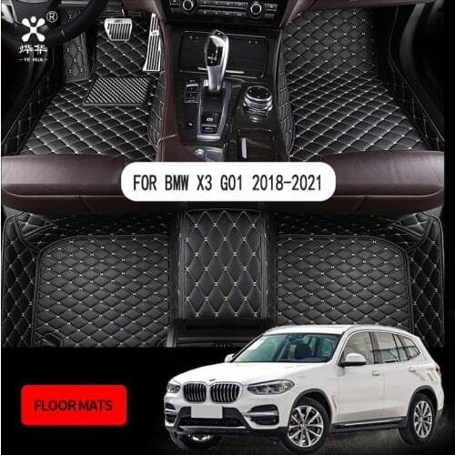 For BMW X3 G01 18-21 Car Foot Mat Acoustic Fabric Car Upholstery Floor Mats Cargo Liner Interior Accessories Automobiles Parts