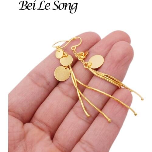 Dubai earrings 24K gold color for women fashion Womens jewelry ear rings Dangle earring fashion earrings piercings accesories