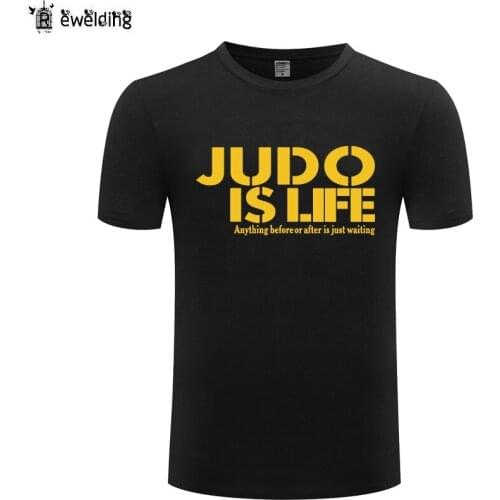 Judo is Life Printed Men T Shirt Fitness T Shirts Men Funny Cotton Short Sleeve Man Tshirt Streetwear Tee Shirt Homme Big Size