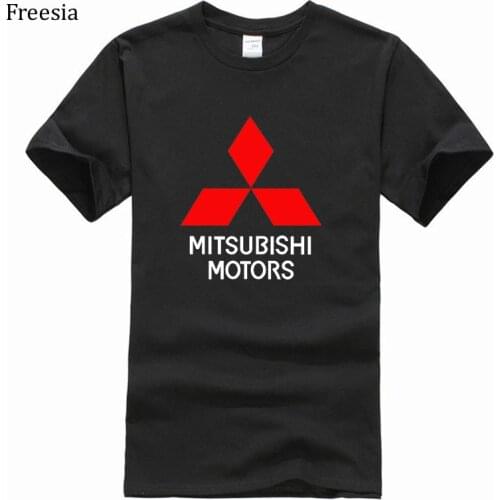 Mens Short Sleeve Mitsubishi Motors Logo Casual T-Shirt Mens Solid Color Cotton Tee Fashion Hip Hop Harajuku Mens Clothing