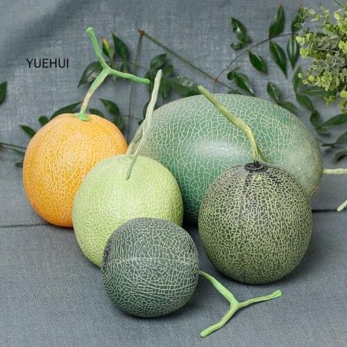 Artificial Cantaloupe Simulation Model Large Plastic Hami Melon Fake Fruit Home Cupboard Supermarket Decoration Props Ornaments